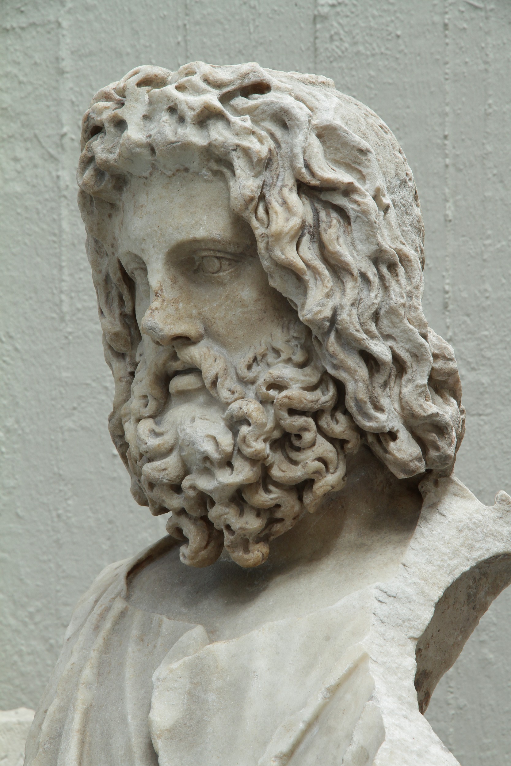Marble bust of Sarapis